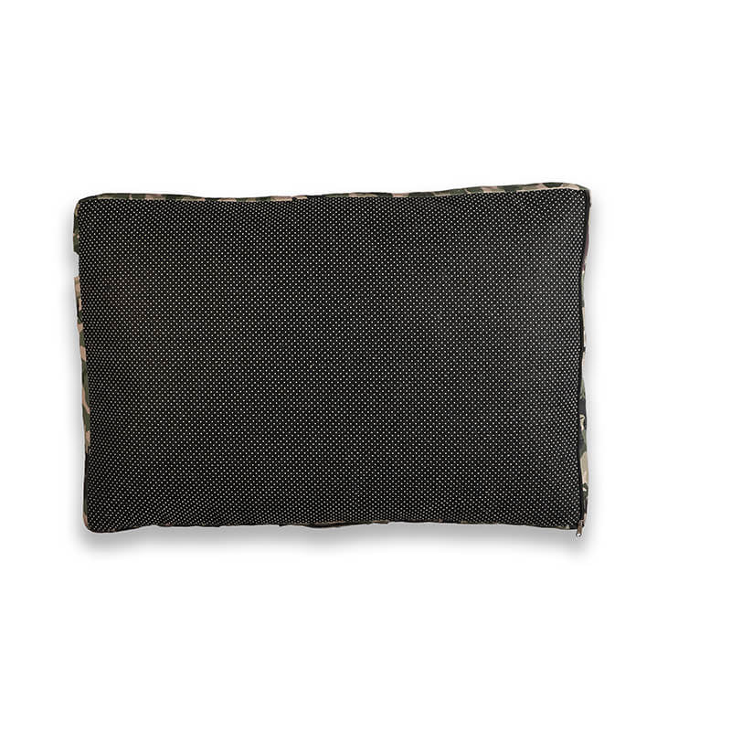 Bottom view of Military Bed showing black dotted anti-slip fabric designed for stable and secure pet resting