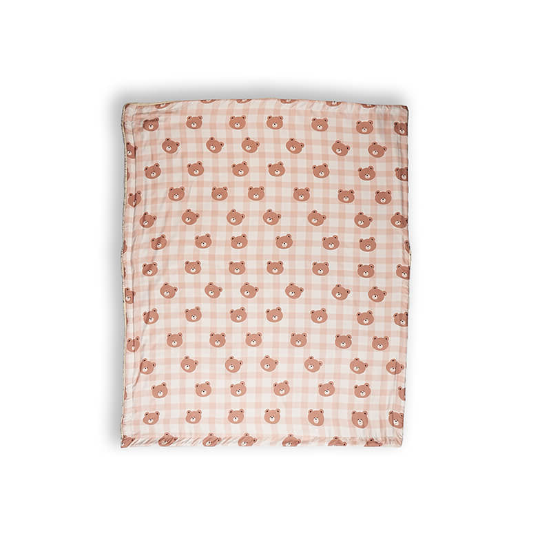 Soft Teddy Blanket with cute teddy bear print, lightweight and cozy blanket for pets to stay warm and comfortable indoors